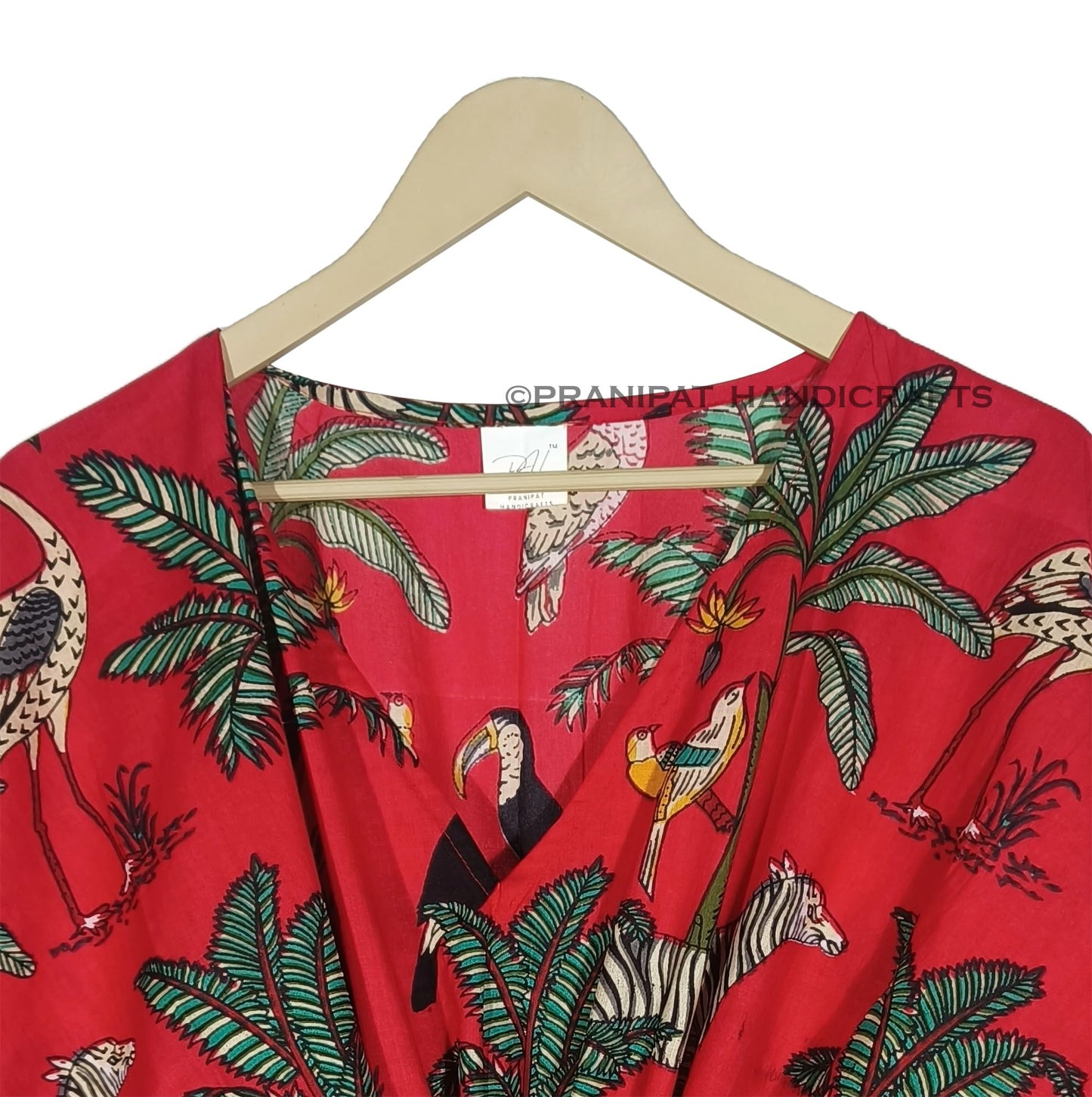 Animal Print Dress Sleepwear 100% Cotton Ethnic Maxi Beach cover up nightwear Caftan Dress